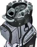 PGM Golf Cart Bag with 14 Way Organizer Divider Top, Premium Cart Bag with Handles and Rain Cover for Men