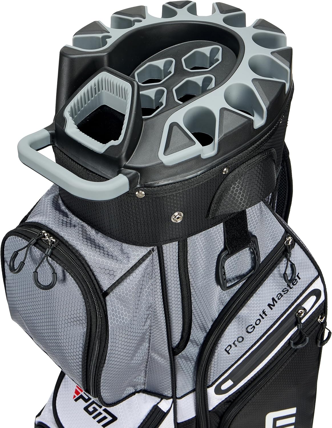 PGM Golf Cart Bag with 14 Way Organizer Divider Top, Premium Cart Bag with Handles and Rain Cover for Men