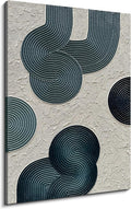 NANKAI Art Hand-painted Blue thick texture Abstract Oil painting Modern minimalist style Wall Deco art 45x30 inch large canvas wall deco art