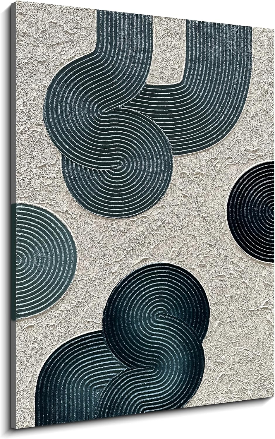 NANKAI Art Hand-painted Blue thick texture Abstract Oil painting Modern minimalist style Wall Deco art 45x30 inch large canvas wall deco art