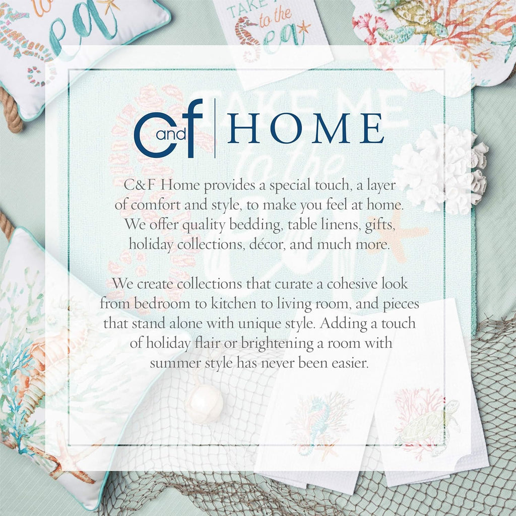 C&F Home St. Kitts 3-Piece King Quilt Set Versatile Summer Nautical Coastal Sea Turtles Seahorse Beach House Reversible Machine Wash Lightweight Coverlet Comforter Bedroom Bedding Decor Decoration