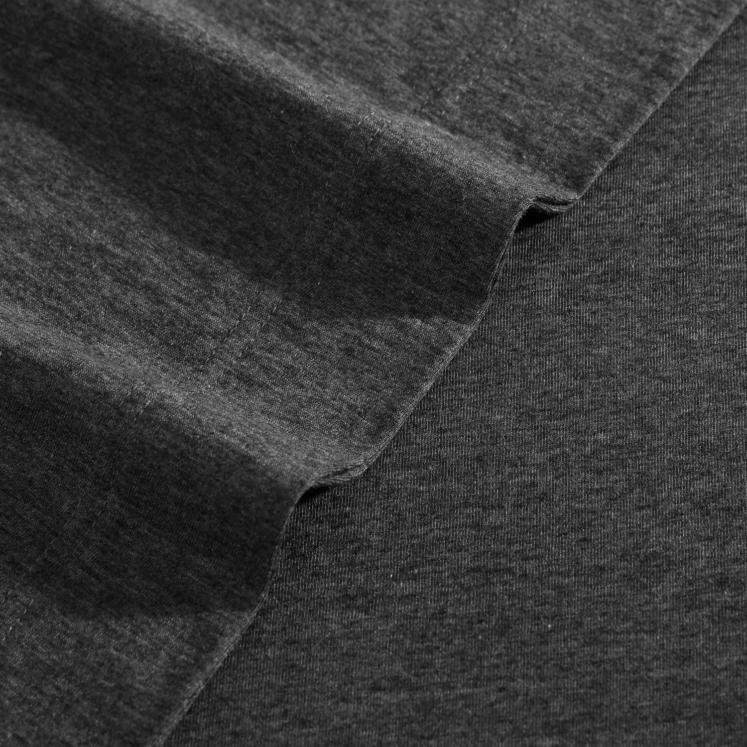 Calvin Klein - Queen Size Sheets Set, Naturally Soft Cotton-Blend Melange Jersey Bedding - Bed Sheets with Matching Pillowcases & Fitted Sheet (Modern Cotton Gunmetal Grey)