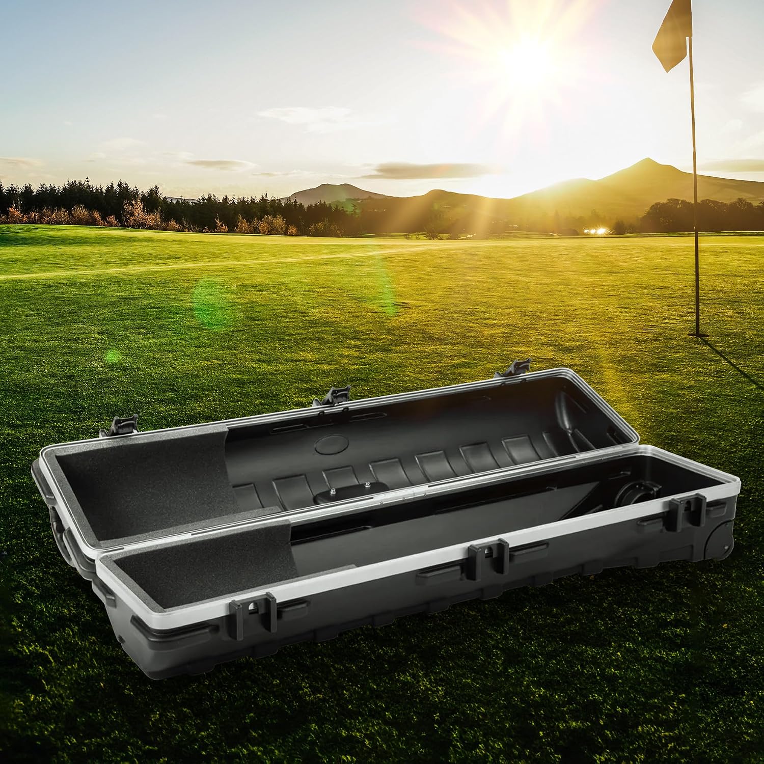 SKB Staff ATA Hard Shell Plastic Golf Travel Case for Cart Bags