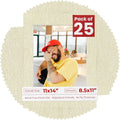 Pack of 25 Acid Free 11x14 Mats Bevel Cut for 8.5x11 Photos - Fresh Linen Canvas Precut Matboards With Backing Boards and Clear Photo Mat Bags For Pictures, Photos, Framing - 4-ply Thickness