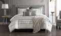Riverbrook Home 100% Polyester Comforter Set, California King, Aiken - Gray, 10-Piece Set