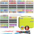 Amamao 408 Colors Acrylic Paint Markers, Soft Brush Tip Pens and Markers, Acrylic Paint Pens for Wood, Stone, Canvas, Glass, Fabric, Egg, Rock Painting and DIY Crafts Art Supplies (408 BOX)