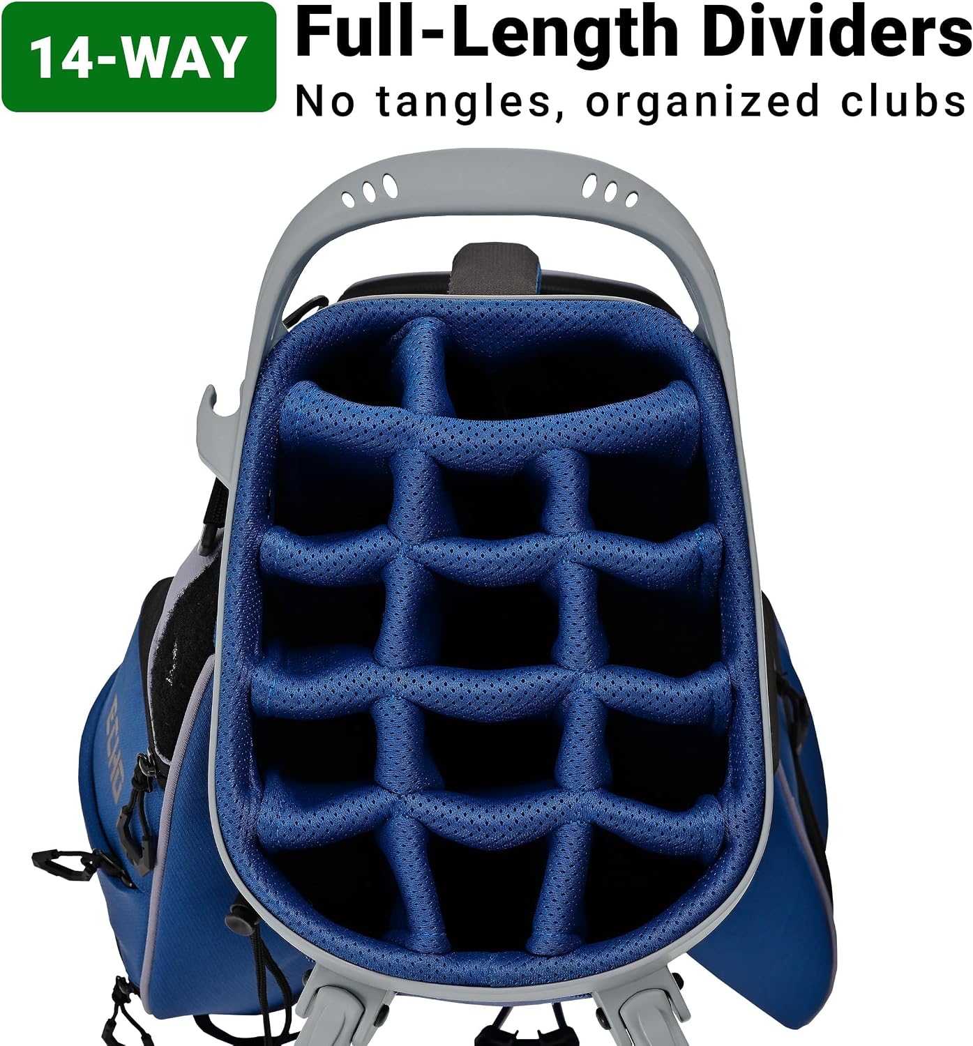 ASK ECHO Golf ST-14 Hybrid Stand Bag with 14 Way Full Length Dividers & Quick Putter Clip