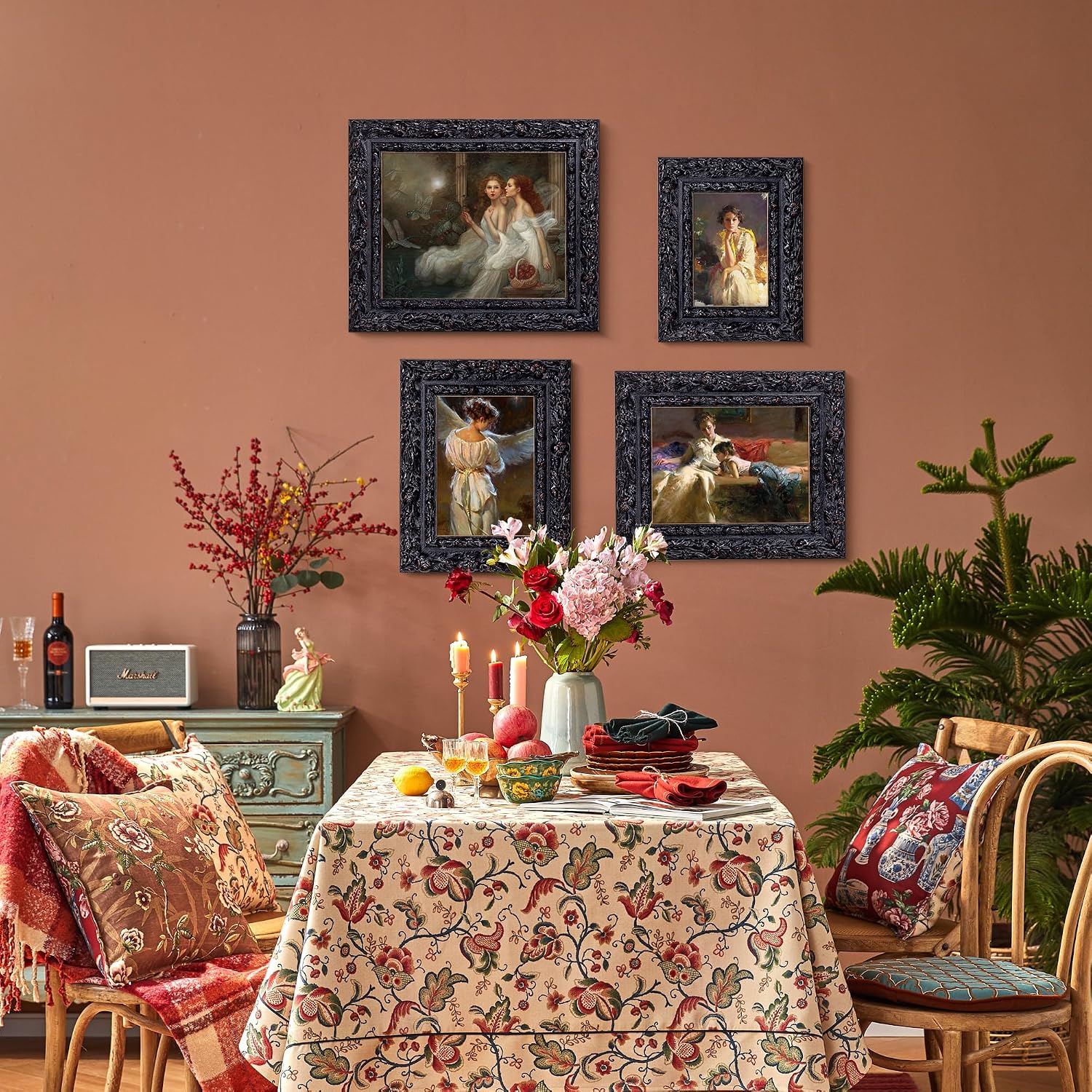 ArtXO Black 20'x28' Picture Frames: Wood Wall Hanging Frames Display 20 x 28 Pictures Poster, Vertical/Horizontal Frame with Glass and Back