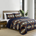 Pendleton Full/Queen Quilt Set – 100% Cotton 3 Piece Quilt Set with Shams, Soft Lightweight Bedding for Queen Size Bed, Navy Blue & Gold Comforter Alternative, Queen Bedding Set (Mission Trails)