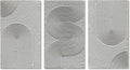 NANKAI Art Hand Painted White Textured Abstract Art Oil Painting Contemporary Minimalist Art Home Wall Fecoration Painting 28x16 inches x 3