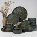 HaWare Dinnerware Sets, 18-Piece Plates and Bowls Set, Stoneware Dish Set for 6, Ceramic Dinnerware for Home Restaurant, Chip and Scratch Resistant, Microwave and Dishwasher Safe, Reactive Moss Green
