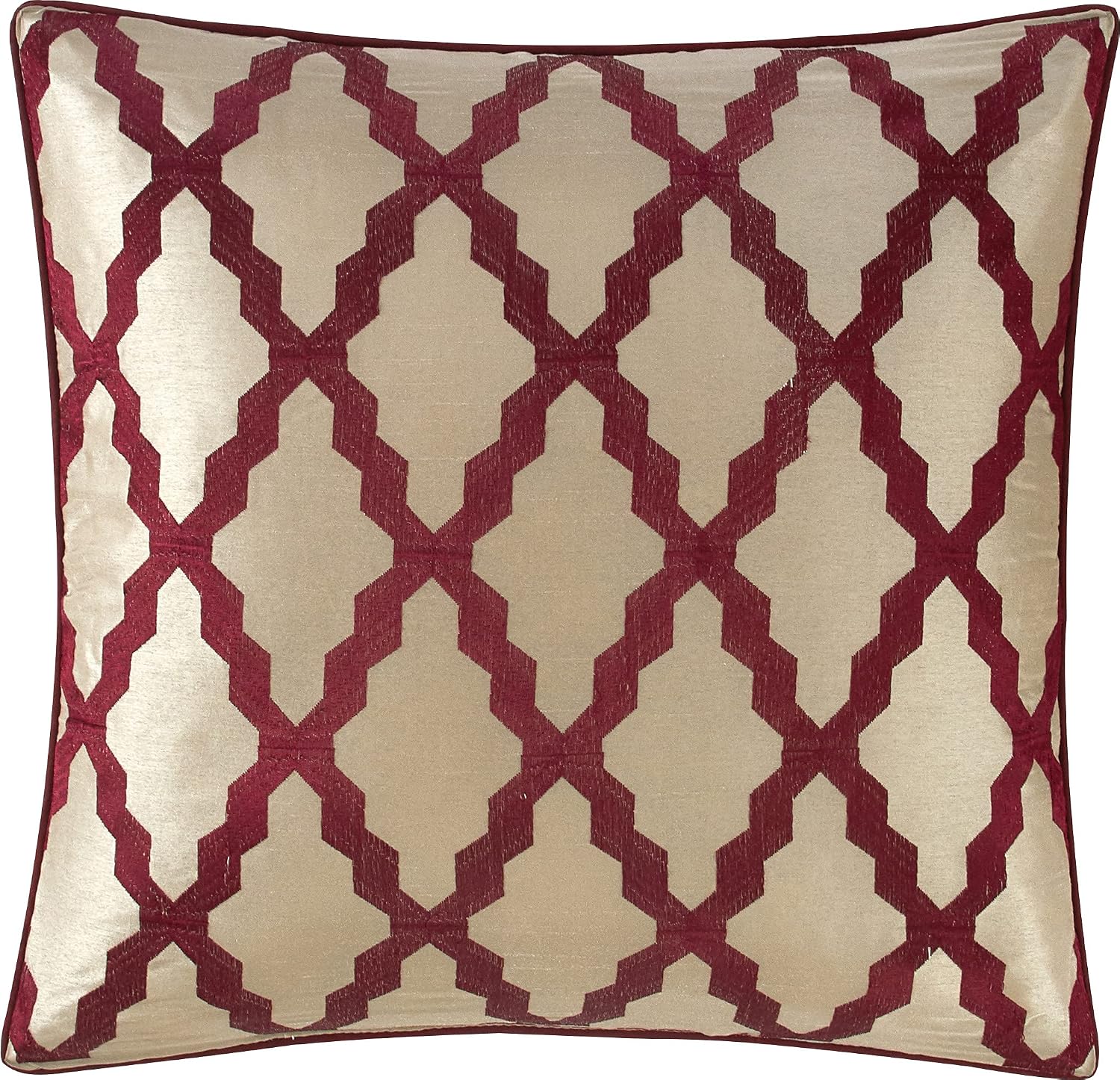 Stratford Park Burgundy Queen Comforter Set, 10 Piece, Jacquard Bedding Comforters & Sets, Bedskirt, Pillows & Shams, Ultra-Soft