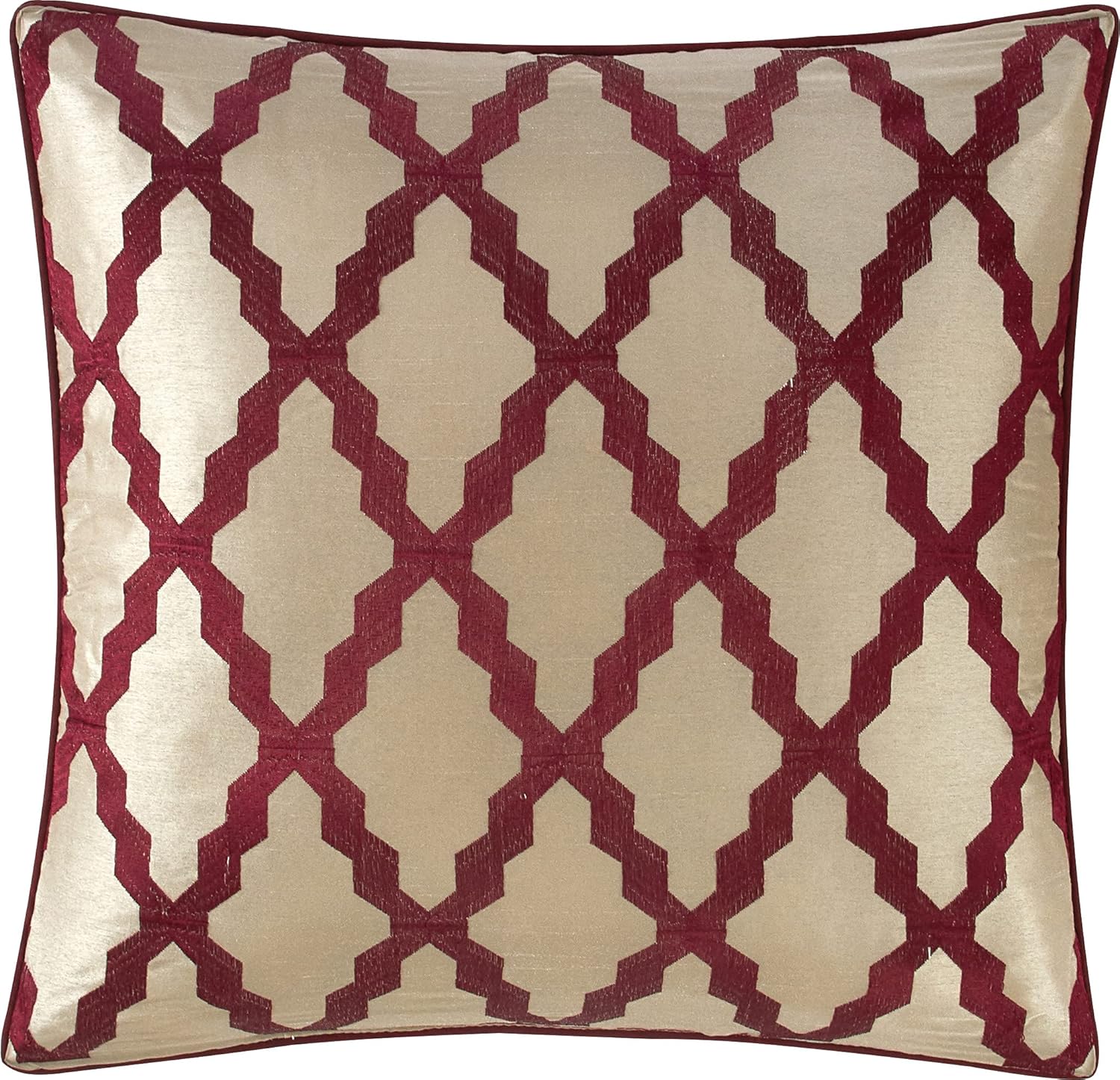 Stratford Park Burgundy California King Comforter Set, 10 Piece, Jacquard Home Decor, Premium Lightweight Microfiber, Bedskirt, Pillows & Shams
