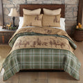 Donna Sharp Spruce Trail-King Quilt Set, Measures 104 x 96, Includes 1 Quilt and 2 King Shams, Machine Washable