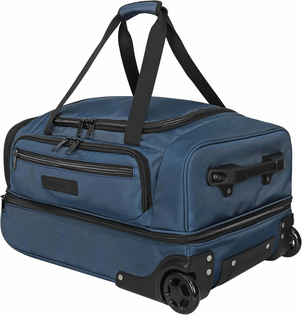 CaddyDaddy First Class Military Grade Ballistic Nylon Travel Cover with EVA Dense Foam Top Padding 2 Year Full Replacement Coverage Self Standing Base XL Wheels Case for Transporting Clubs on Airlines
