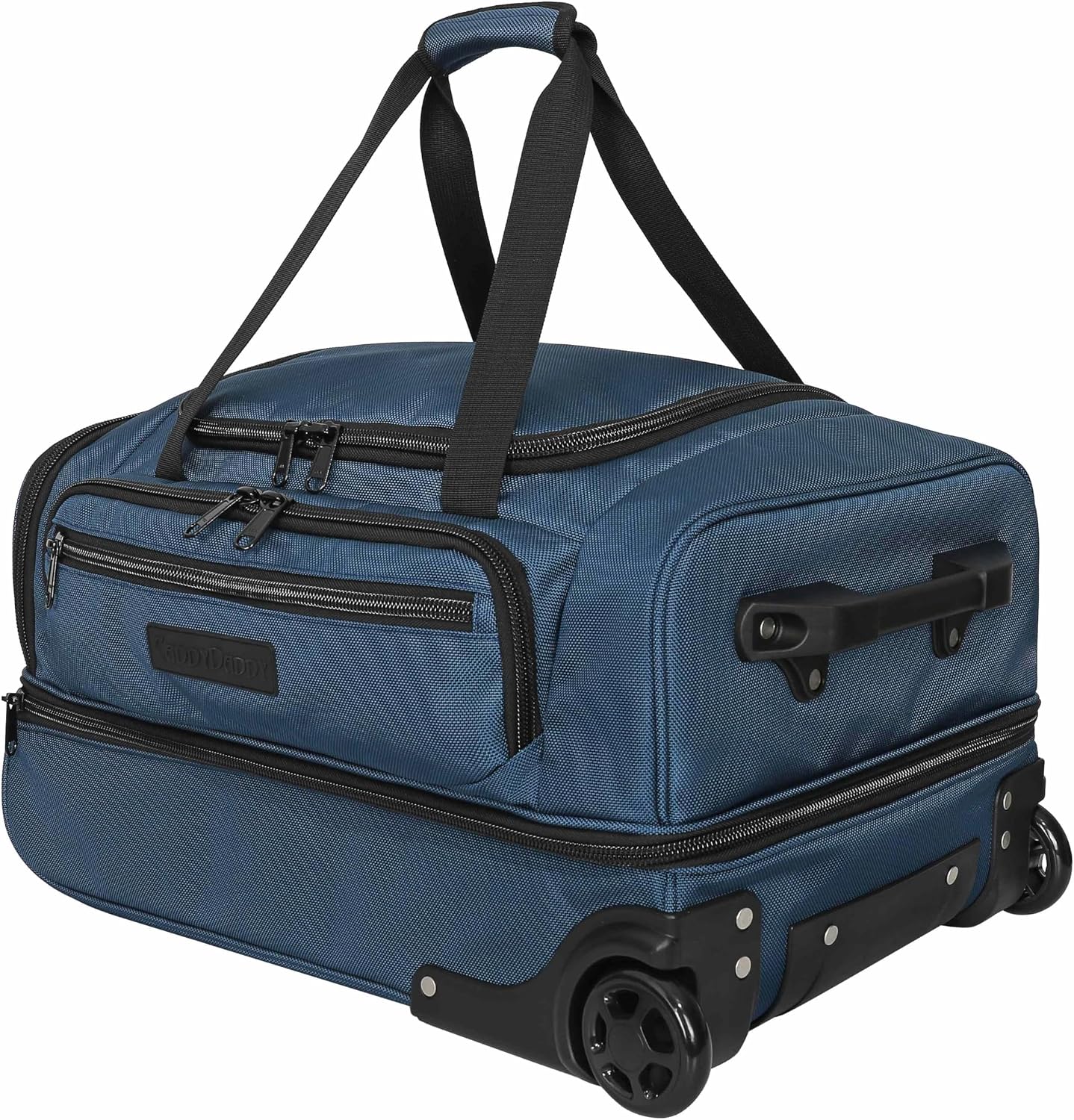 CaddyDaddy First Class Military Grade Ballistic Nylon Travel Cover with EVA Dense Foam Top Padding 2 Year Full Replacement Coverage Self Standing Base XL Wheels Case for Transporting Clubs on Airlines