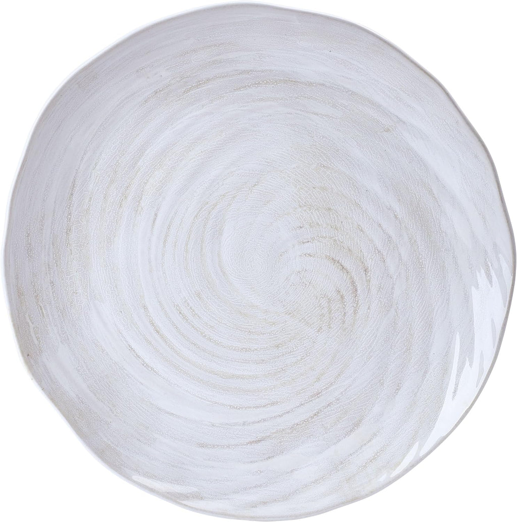 Mikasa Harley 12 Piece Stoneware Hand-Crafted Dinnerware Set, Service for 4, Plate and Bowl, Modern with Organic Freeform Shape, White