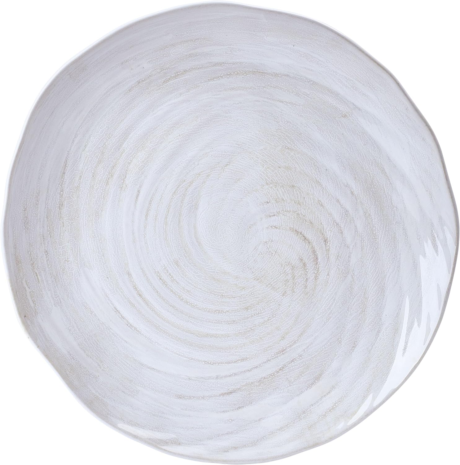 Mikasa Harley 12 Piece Stoneware Hand-Crafted Dinnerware Set, Service for 4, Plate and Bowl, Modern with Organic Freeform Shape, White