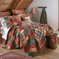Donna Sharp King Bedding Set - 3 Piece - Campfire Cotton Lodge Quilt Set with King Quilt and Two King Pillow Shams - Machine Washable