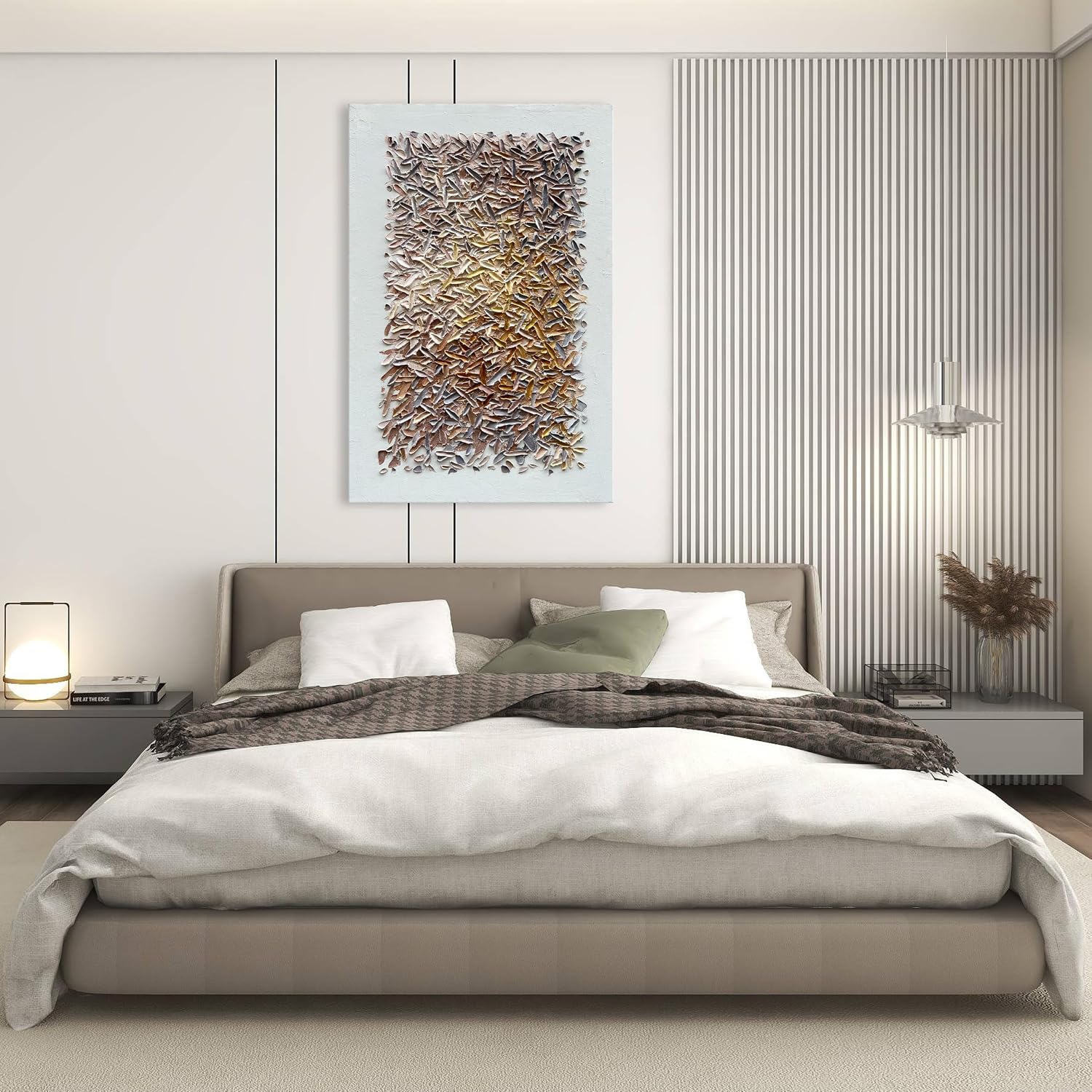 Art Hand Painted Minimalist Art Oil Painting Modern Abstract Art Oil Painting Home Office Corridor Wall Decoration 45x30 inches