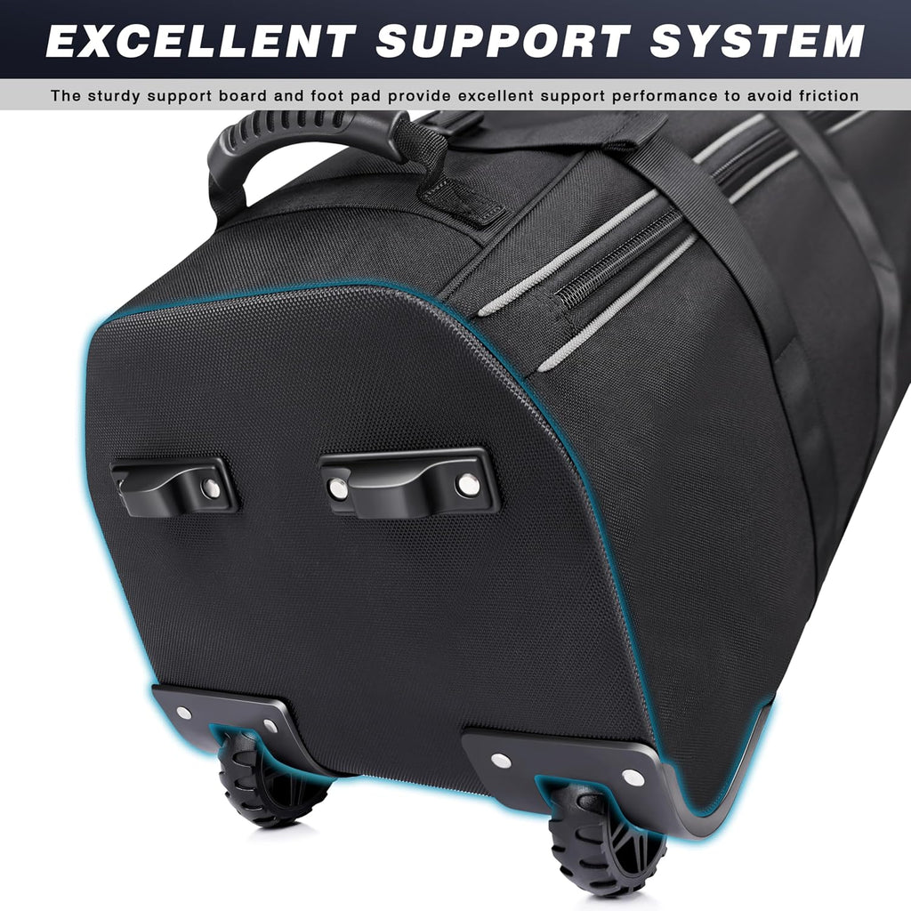 CHAMPKEY Premium Soft-Padded Golf Travel Bags for Airlines - Travel Golf Gags for Airlines with Premium Oxford Fabric and Oversized Wheels