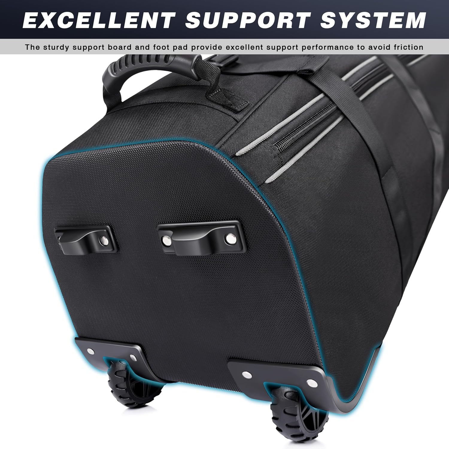 CHAMPKEY Premium Soft-Padded Golf Travel Bags for Airlines - Travel Golf Gags for Airlines with Premium Oxford Fabric and Oversized Wheels