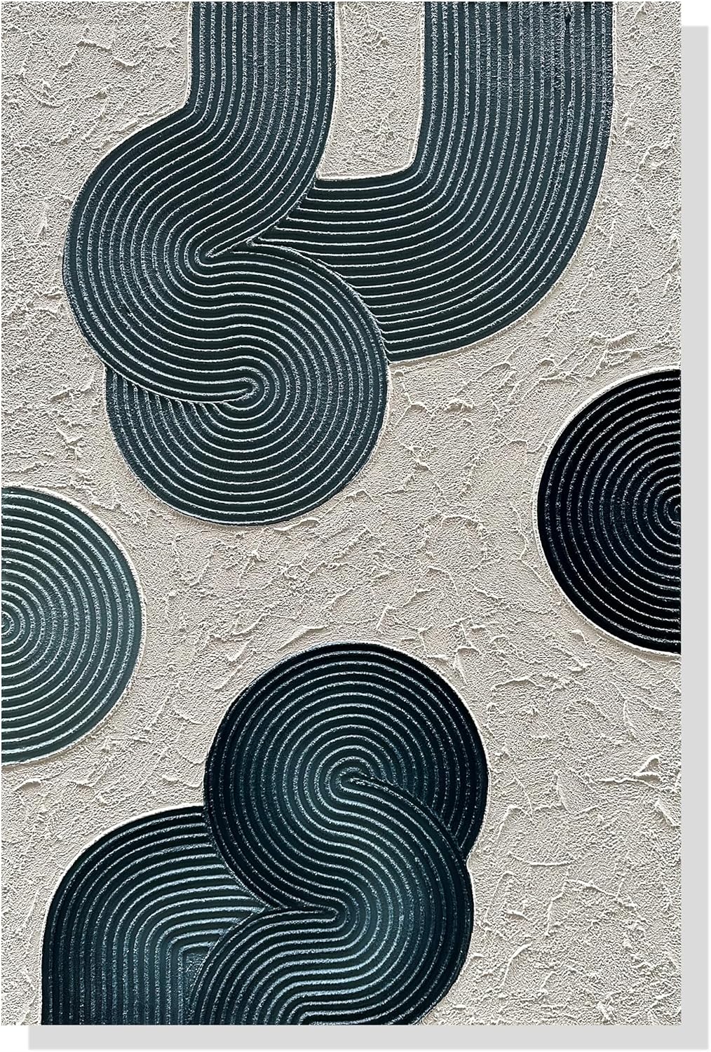 NANKAI Art Hand-painted Blue thick texture Abstract Oil painting Modern minimalist style Wall Deco art 45x30 inch large canvas wall deco art