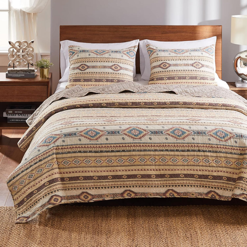 Barefoot Bungalow Phoenix Quilt Set, 2-Piece Twin/XL, Tan (Pack of 2)