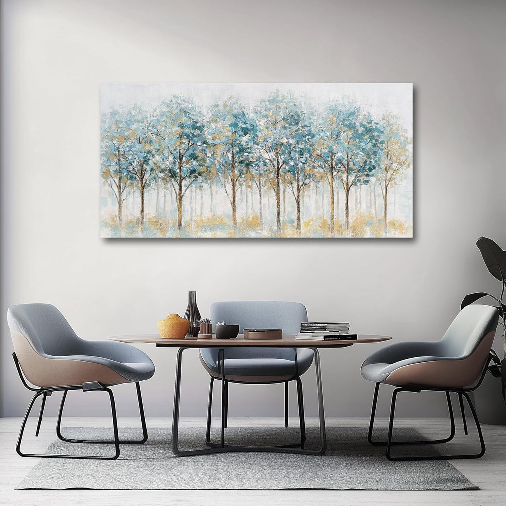Belmrxne Tree of Life Wall Art Blue and Gold Wall Decor Modern Canvas Painting Gallery Artwork for Living Room Bedroom Dining Room Office Home Decor 29x58 inches