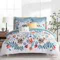 Levtex Home - Danika Comforter Set - Twin/Twin XL Comforter (68x88in.) and 1 Standard Sham (20x26in.) - Vibrant Botanical Floral - Reversible - Cotton - Polyester Fill