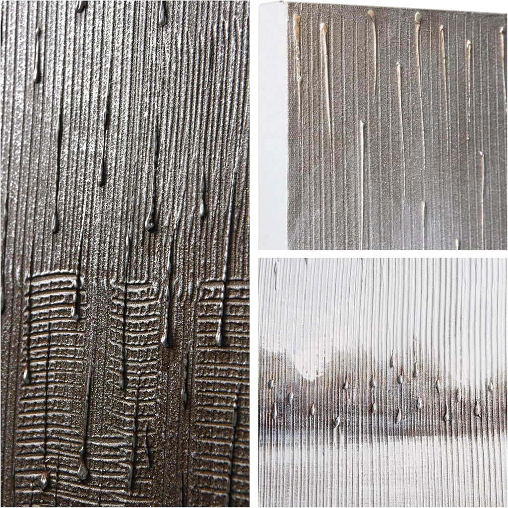 Empire Art Direct Abstract Wall Art Textured Hand Painted Canvas by Martin Edwards, Diptych, 60' x 20' each, Listlessness