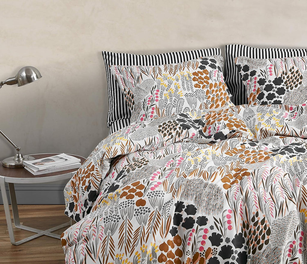 Marimekko - King Duvet Cover Set, Cotton Percale Bedding with Matching Shams, All Season Home Decor (Pieni Letto Multicolor, King)