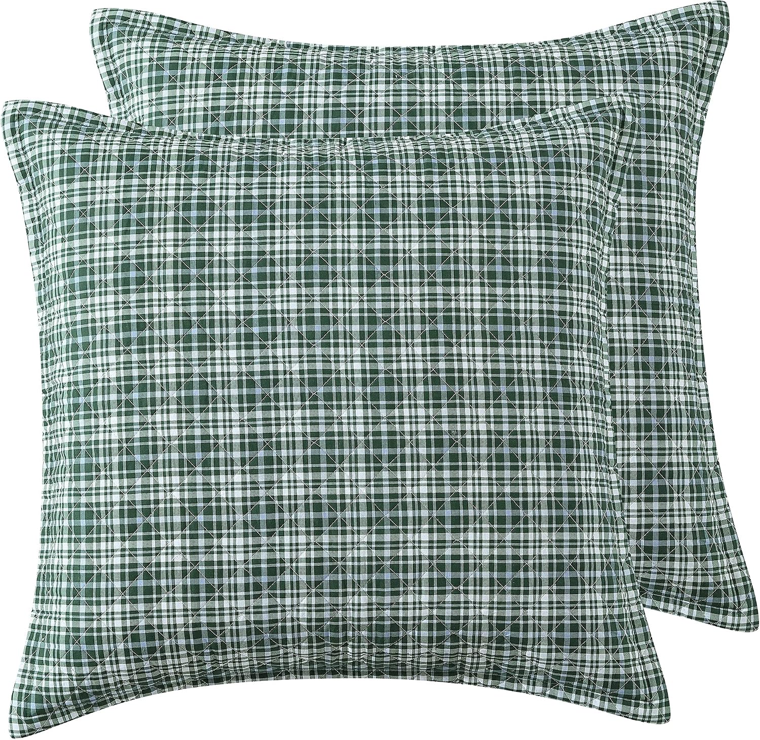 Laura Ashley- King Duvet Cover Set, Reversible Cotton Bedding Set, Includes Matching Sham(s) with Bonus Euro Sham(s) & Throw Pillow Covers (Bramble Floral Green, King)