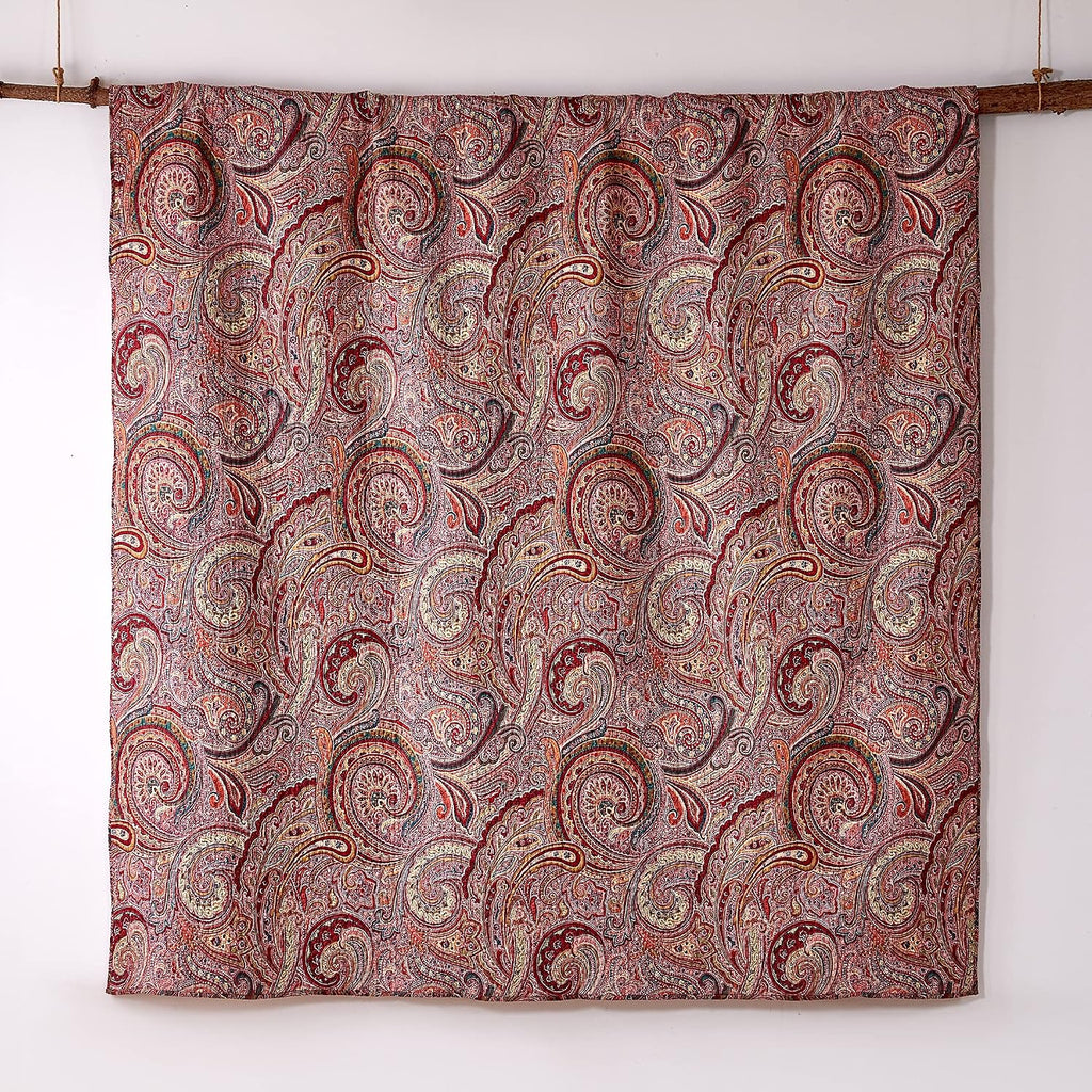 Levtex Home - Spruce Red Quilt Set - Full/Queen Quilt (88x92in.) + Two Standard Pillow Shams (26x20in.) - Paisley Pattern in Burgundy, Red, Tan, Grey - Reversible - Cotton