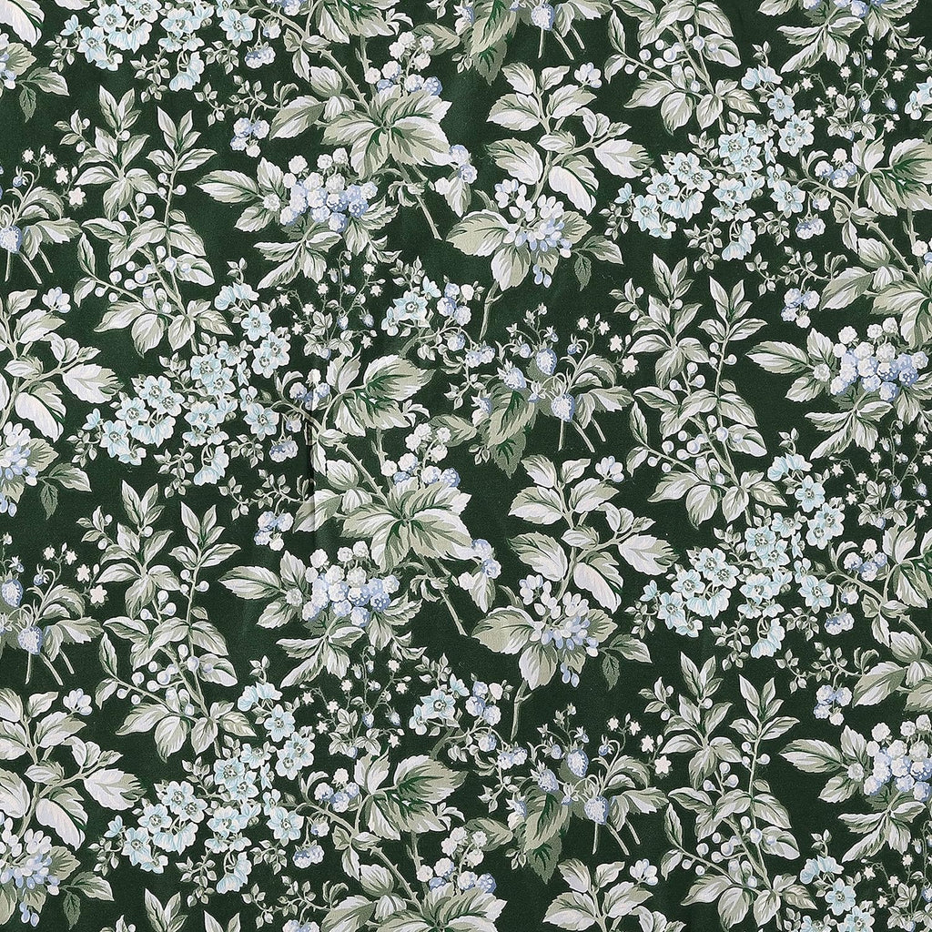 Laura Ashley- King Duvet Cover Set, Reversible Cotton Bedding Set, Includes Matching Sham(s) with Bonus Euro Sham(s) & Throw Pillow Covers (Bramble Floral Green, King)