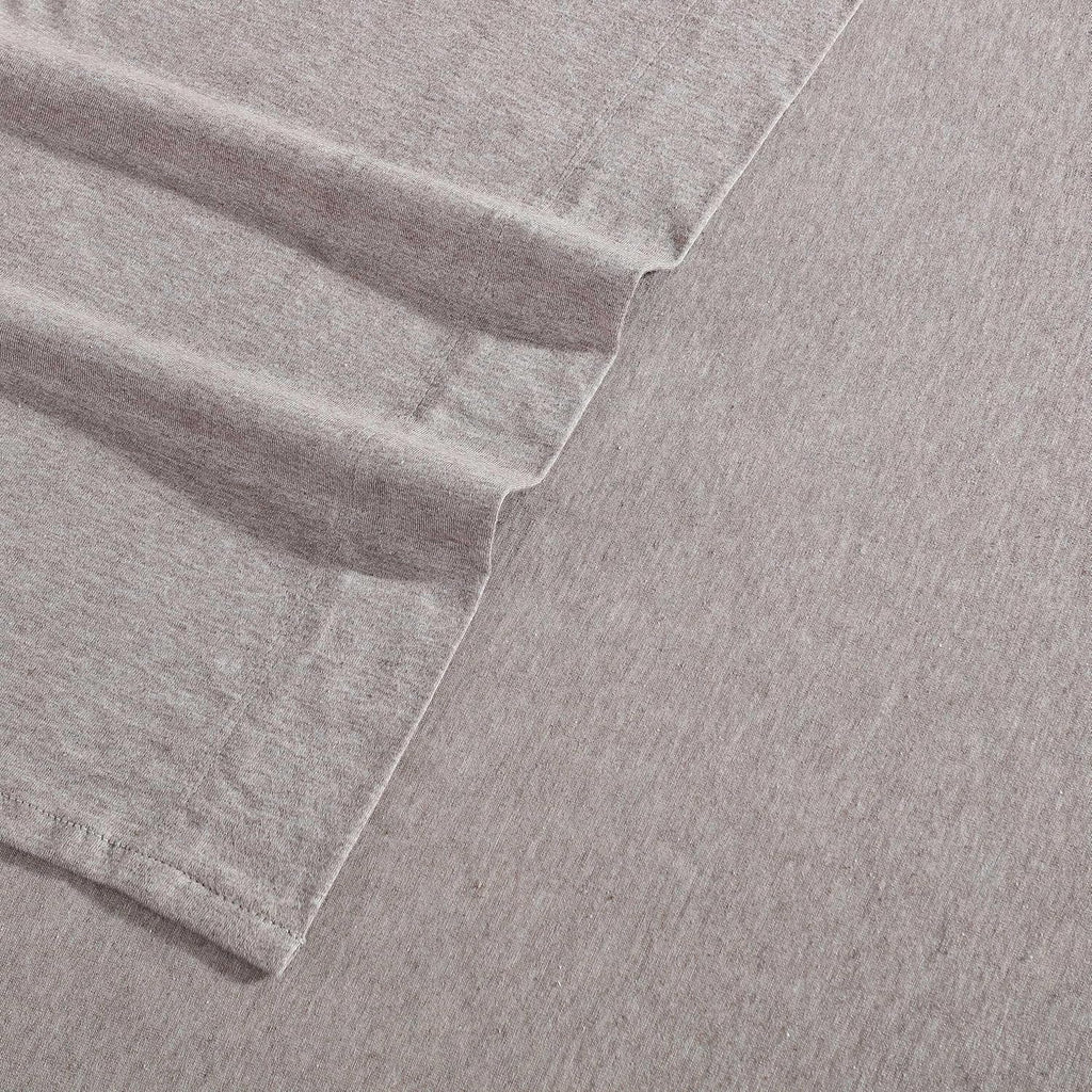 Calvin Klein - King Size Sheets Set, Naturally Soft Cotton-Blend Melange Jersey Bedding - Bed Sheets with Matching Pillowcases & Fitted Sheet (Modern Cotton Melange Brown)