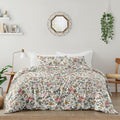 Sweet Jojo Designs Vintage Floral Boho Girl Full/Queen Size Kid Childrens Bedding Comforter Set - 3 Pieces - Blush Pink, Yellow, Green and White Shabby Chic Rose Flower Farmhouse